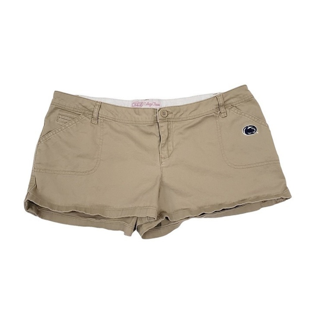 Penn State Nittany Lions Chino Ultra Shorts Khaki Stretch Logo Junior Size 11